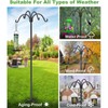4-Hooks Shepherds Hooks for Outdoor 60" Heavy Duty Bird Feeder