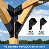 Iron Forge Tools 2x4 Pergola Brackets - 8 Pack Powdercoated