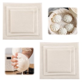 6 Pcs Muslin Cloths for Cooking, Cheese Cloths for Straining Reusable, Unbleached Cheesecloth for Straining, Pure Cotton Cloth Strainer for Juicing, Cooking, Baking, Cheese Making (40 cm,50 cm, 60cm)