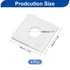sourcing map 4Pcs ABS Plastics Square Shaped Escutcheon Plate, Wall