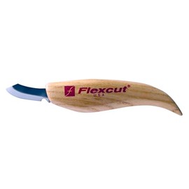 FLEXCUT Wood Carving Knives | Upsweep Knife | Ultra-Thin 1095 High Carbon Steel Blade | Ergonomic Solid Ash Wood Handle | KN28 |Made in the U.S.A.