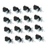 Operitacx 20pcs Self-locking Switches for Range Hood Vent Cabinet Straight