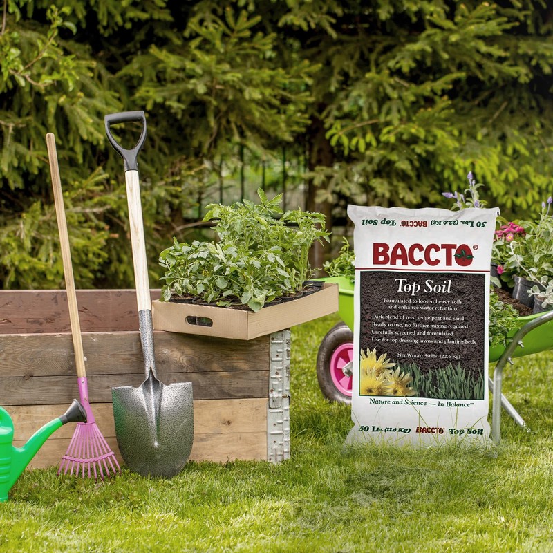 Michigan Peat Company Baccto Top Soil for Lawns, Patchworks, Gardens,