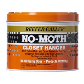 NO MOTH Closet Hanger, Kills Clothes Moths, Carpet Beetles, Eggs & Larvae, Pack of 6