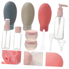 FRCOLOR Travel Refillable Makeup Bottle Set 11 Piece Kit Shampoo Travel Bottles Refillable Toiletry Size Kit Portable Makeup