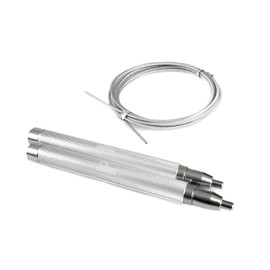 Majestic Sport Stahl-Springseil – Seilspringen mit Kugellagern, verstellbar, 300 cm, 2,5 mm – Perfekt für intensives Cardio- & Intervalltraining Grau