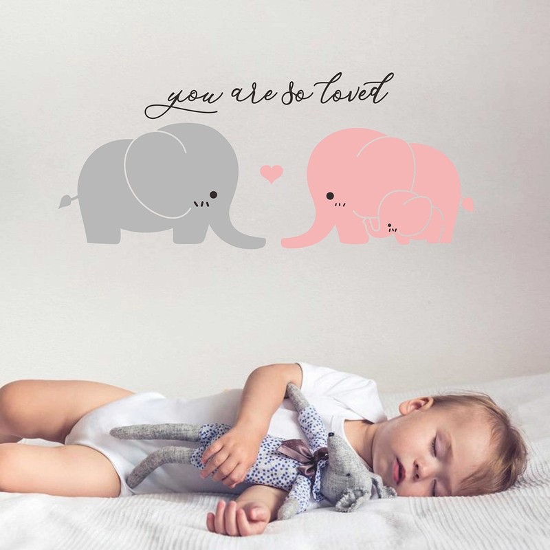 Elephant Wall Decal Nursery Wall Stickers Baby Kids Room Wall