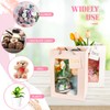 30 PCS White Gift Bags with Handles and Clear Window,