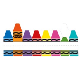 Eureka Crayola Crayons Tented Nameplates for Student Desks, 9.5" x 6.5", 36 Pieces