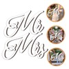 CORHAD Wedding Chair Back Sign Mr Mrs Decor Elegant Registry