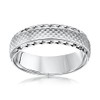 Theia Sterling Silver 925 Hammered Centre with Polished Designed Edge