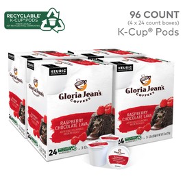 Gloria Jean's Raspberry Chocolate Lava Keurig Single-Serve K-Cup Pods, Medium Roast Coffee, 96 Count