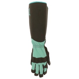 MUD Gauntlet Women's Synthetic Leather Palm with Extended Safety Cuff Garden Gloves, Silicone Fingertips, Padded Palm, Abrasion Resistant, Mint, Medium/Large, (MD53001MT-WML)
