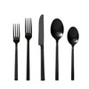 Fortessa Viggo 18/0 Stainless Steel Flatware, Brushed Black, 20 Piece