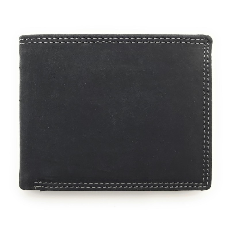 Men's Leather Wallet Flat Minimalist RFID Protection Hunter Leather Slim