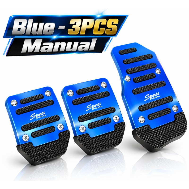Non-Slip Aluminum Car Pedal Covers for Automatic & Manual Cars