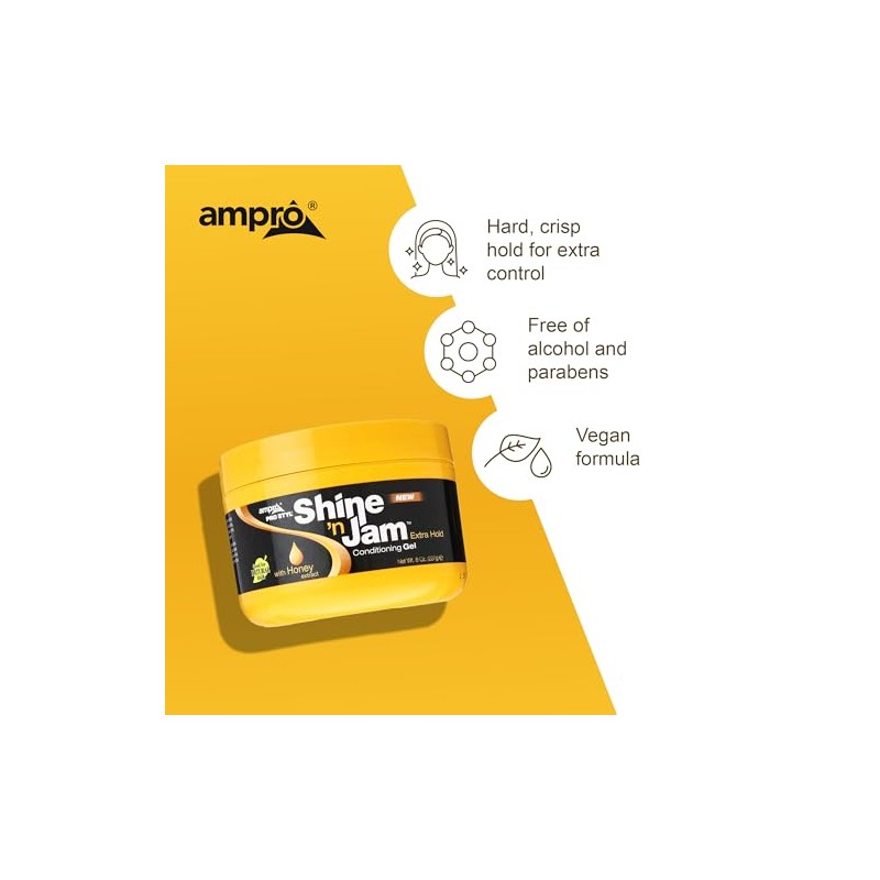 Ampro Shine-n-Jam Maximum Hold - Enriquecido con extracto de miel
