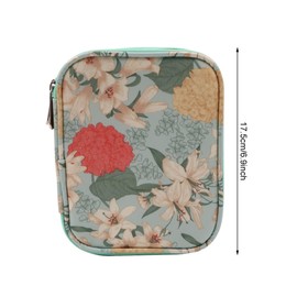 WANGCL Crochet Hook Case Portable Travel Crochet Storage Bag with Web Pocket and Crochet Holders Slots for Carrying Various Knitting Accessories (Bag Only)