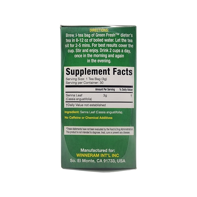 CO102 - Green Fresh Extra Strength Herbal Tea 30 Tea
