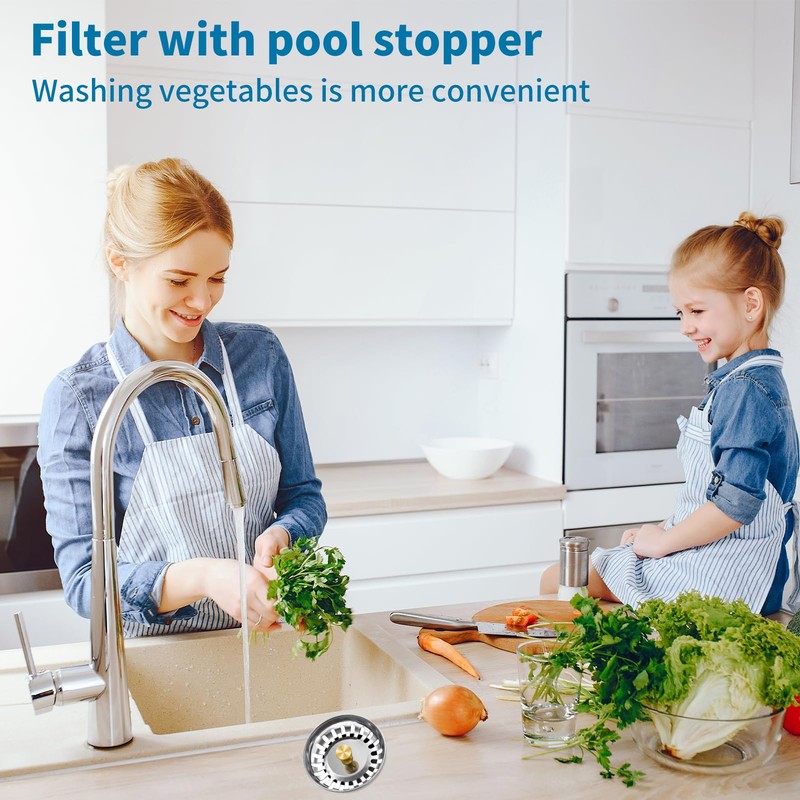 Stainless Steel Sink Plug, Replacement Kitchen Sink Plug Strainer Plug