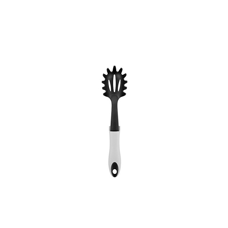 Chef Aid Black Nylon Spaghetti Spoon with Rest and Grip