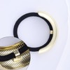 Tinoaly 3 Pcs Geometric Metal Hair Ties for Women, Gold