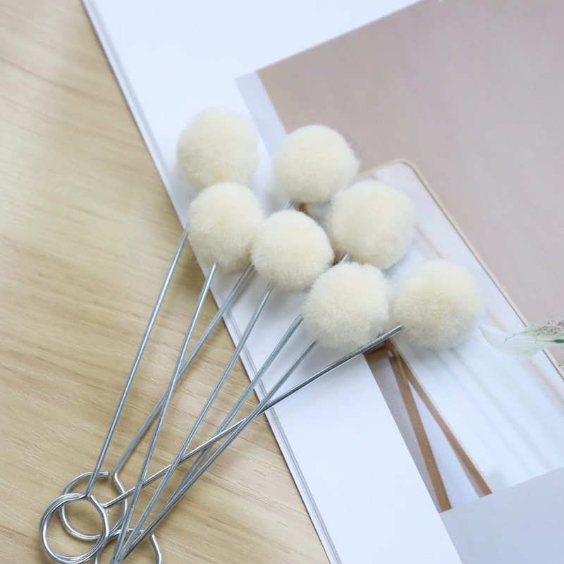 10 Pieces Wool Daubers Ball Brush Leather Dye Tool with