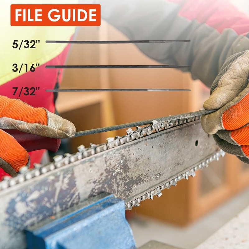 Chainsaw Sharpening Files Kit Saw Chain Files Chainsaw Sharpening Files