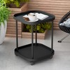 villertech Side Table with Wheels, End Table Living Room Plastic