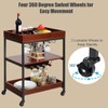BANGTANE 3-Tier Kitchen Island Serving Cart, Bar Service Cart w/3