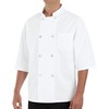 Chef Designs mens Designs® ½ Sleeve Coat chefs jackets, White,