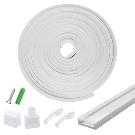 Silicone LED Channel System, NEON Tube Clear Len for 10mm DIY LED Rope Light Strip, Aluminum Profile New Substitutes, Waterproof IP67 ,13x5mm 16.4FT/5M Suit For Indoor Outdoor Flexible LED Light Strip