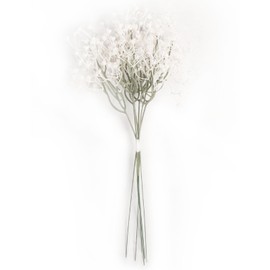 EQUSPUR Artificial Babys Breath, Fake Gypsophila Flowers, Faux Flower Bulk for Bouquet Wedding Floral Arrangement Home Party Office Kitchen Decor - 6 Pack Set of White