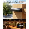 JOFIOS Fence Lights Solar Powered 12 Pack, 3000/4000/6000K 3 Modes,