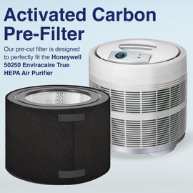 ID Air Systems Replacement Pre-Filter for Honeywell 50250 Air Purifier - Carbon Pre Filter for Odor Control - Air Purifier Filter Compatible with True HEPA Air Filters - 2 Pack