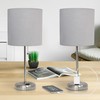 Simple Designs LT1144-GRY-2PK 19.5" 2-Pack Sleek and Slender Brushed Steel
