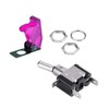 ESUPPORT Car Purple Cover Purple LED Light Rokcer Toggle Switch