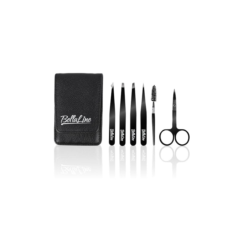 Tweezers Set - Professional Eyebrow Tweezers Set with Scissors &