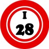 I 28 I28 Bingo Ball - 3 Pack Circle Stickers