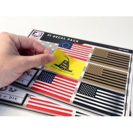 Tactical Stickers, F1 Decal Pack, 2A 2nd Amendment Variety Patriotic USA Decals for Car Bumper Window Decals, Motorcycle Helmets, Safe, Case, Truck Window, Laptop, Waterproof, Vinyl Sticker.