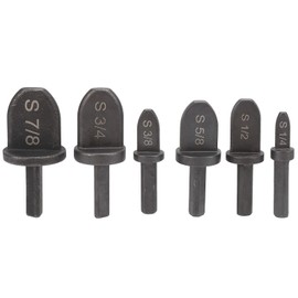 Electric Drill Pipe Expander, 6Pcs Tube Expander Round Black Handle Air Conditioner Pipe Extension Tool Electric Drill Accessories, Tube Expander