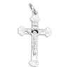 Crucifix Necklace Exquisite 925 Sterling Silver Men's Women's Jesus Cross
