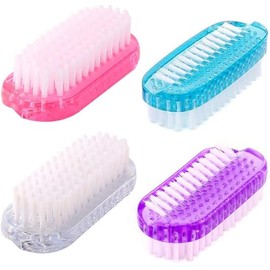 Cepillo de uñas para limpiar las uñas, cepillo de uñas de dos caras, cerdas suaves y rígidas, para hombres, mujeres y niños, 4 unidades