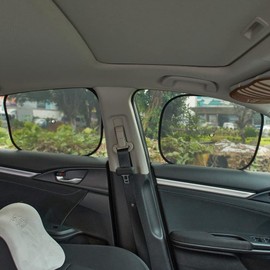 Oto Yan Cam Perdesi, Araba Ön Cam Perdesi, Otomobil Yan Cam Güneşliği,Oto Güneşlik Perde 2 Adet