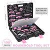 FASTPRO 198-Piece Pink Tool Set, Household Repairing Tool Set with