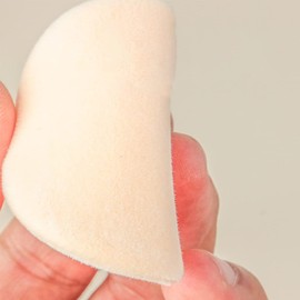 10Pcs Powder Puff, 2.16 Inch Round Cosmetic Face Powders Makeup Puffs with Ribbon Soft Velour Body Puff Loose Powder Puff for Body/Foundation(10pcs,Apricot)