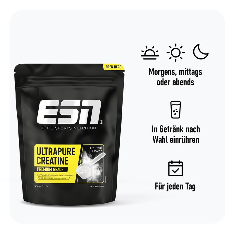 ESN Ultrapure Creatine Monohydrate Sticks, 3 x 30 Sticks, 90