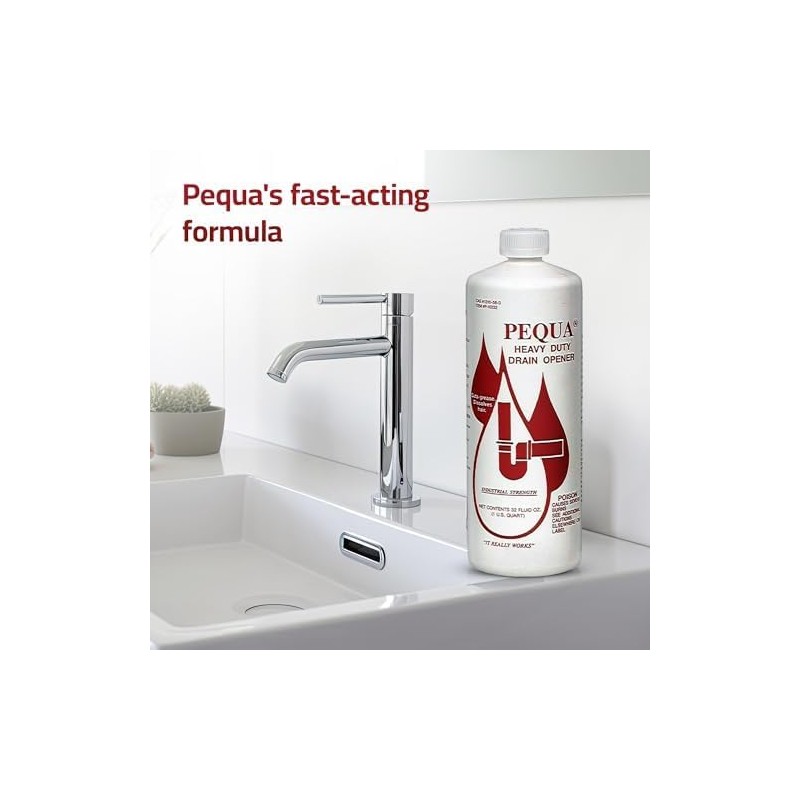 PEQUA INDUSTRIES P-10232 Pequa Heavy Duty Drain Opener, Non-Acid, Fast-Acting