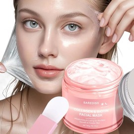 Mascarilla Facial Antiarrugas Colágeno Ácido