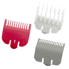 Professional Hair Clipper Guards Cutting Guides Compatible with Wahl Hair Clippers Trimmers - 3 Cutting Lengths 1 1/2” & 1/2” & 1”(1.5 & 3 & 4.5 mm) Fits Most Size Wahl Guide Combs - 3 Color Coded
